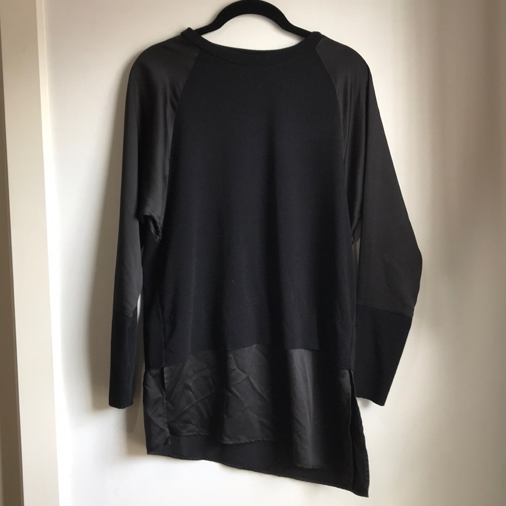 Zara asymmetrical slit hem top